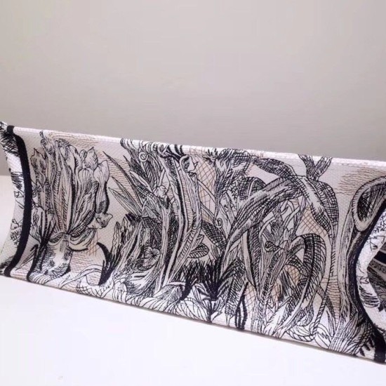 Replica Borsa Dior Book Tote Toile de Jouy Carnivora Motivo Grigio