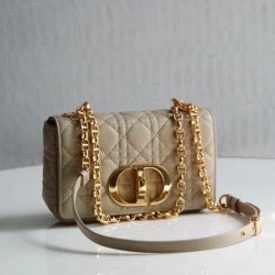 Replica Borsa Caro piccola Dior in pelle di vitello Cannage Beige