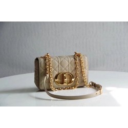 Replica Borsa Caro piccola Dior in pelle di vitello Cannage Beige