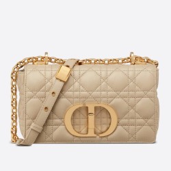 Replica Borsa Caro piccola Dior in pelle di vitello Cannage Beige