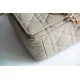 Replica Borsa Caro piccola Dior in pelle di vitello Cannage Beige