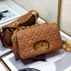 Replica Borsa Dior Piccola Caro In Pelle Di Vitello Cannage Marrone