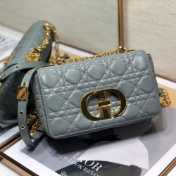 Replica Borsa Dior Piccola Caro In Pelle Di Vitello Cannage Grigia