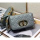 Replica Borsa Dior Piccola Caro In Pelle Di Vitello Cannage Grigia
