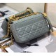 Replica Borsa Dior Piccola Caro In Pelle Di Vitello Cannage Grigia