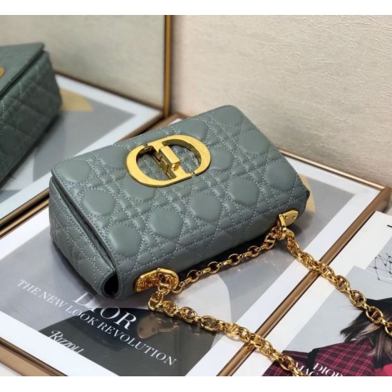 Replica Borsa Dior Piccola Caro In Pelle Di Vitello Cannage Grigia