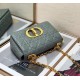 Replica Borsa Dior Piccola Caro In Pelle Di Vitello Cannage Grigia