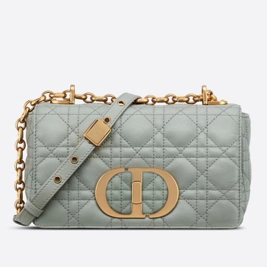 Replica Borsa Dior Piccola Caro In Pelle Di Vitello Cannage Grigia