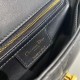 Replica Borsa Dior piccola Caro in pelle di vitello Cannage nera