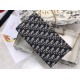 Replica Pochette Dior Su Catena Obliqua Tela Blu