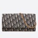 Replica Pochette Dior Su Catena Obliqua Tela Blu