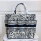 Replica Borsa tote Dior Catherine Toile de Jouy ricamata Blu