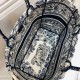 Replica Borsa tote Dior Catherine Toile de Jouy ricamata Blu