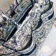 Replica Borsa tote Dior Catherine Toile de Jouy ricamata Blu