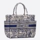 Replica Borsa tote Dior Catherine Toile de Jouy ricamata Blu