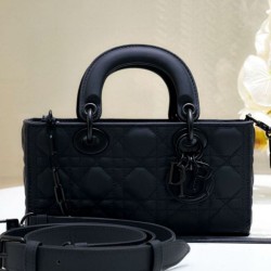 Replica Borsa piccola Dior Lady D-Joy Nero ultra opaco