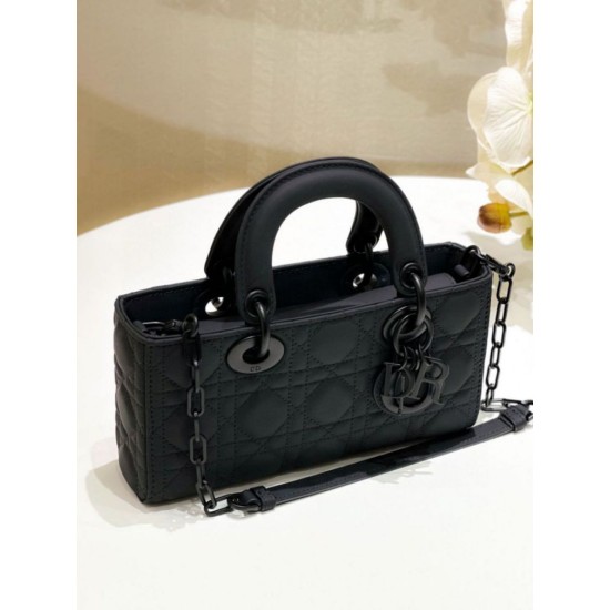 Replica Borsa piccola Dior Lady D-Joy Nero ultra opaco