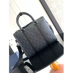 Replica Valigetta Dior Lingot CD Diamond Tela Nera