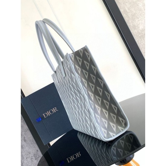 Replica Borsa tote Dior Safari CD Diamond Tela Grigia