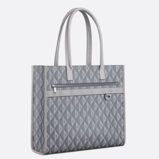 Replica Borsa tote Dior Safari CD Diamond Tela Grigia