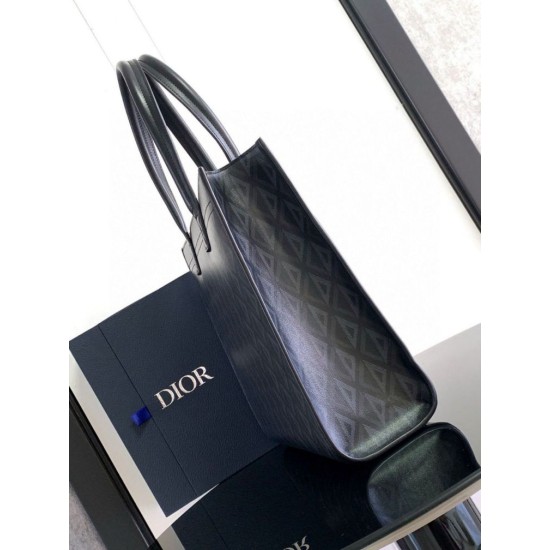 Replica Borsa tote Dior Safari CD Diamond Tela Nera
