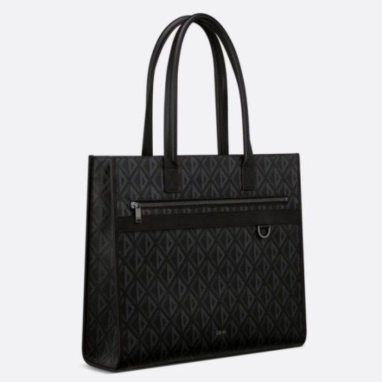Replica Borsa tote Dior Safari CD Diamond Tela Nera
