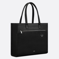 Replica Borsa tote Dior Safari Pelle di vitello granulata Nera