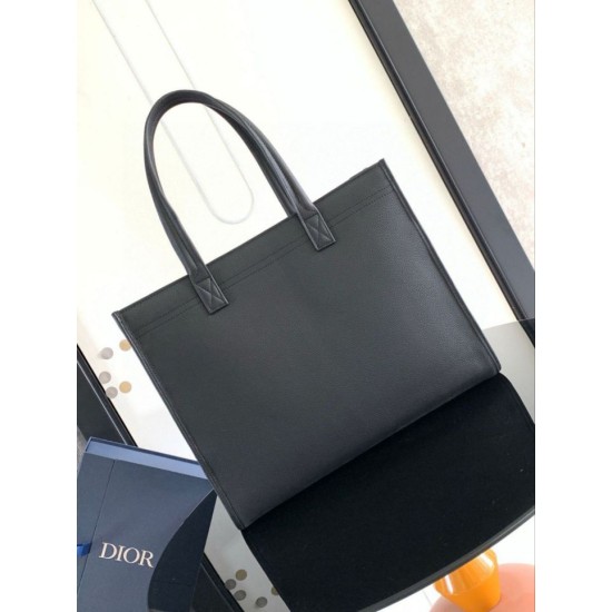 Replica Borsa tote Dior Safari Pelle di vitello granulata Nera