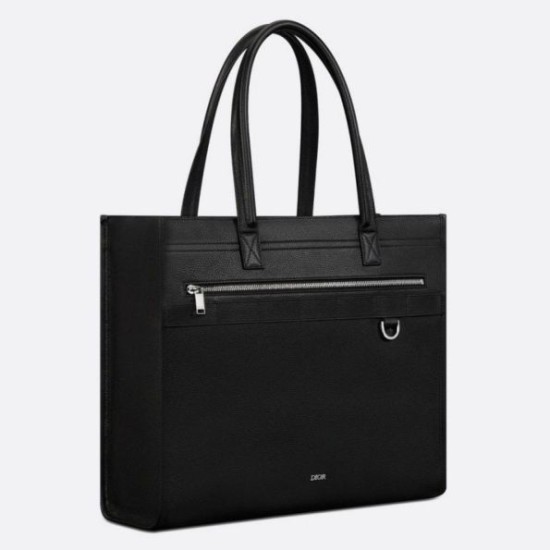 Replica Borsa tote Dior Safari Pelle di vitello granulata Nera