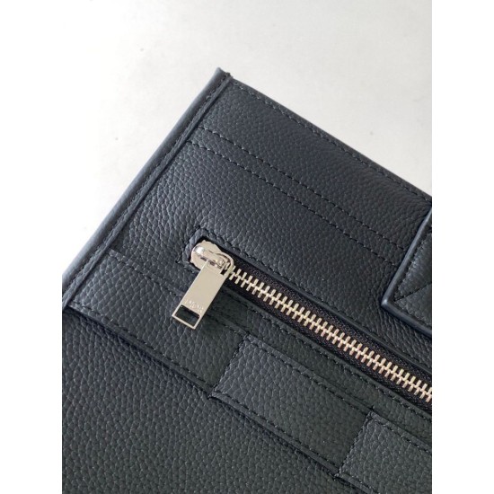 Replica Borsa tote Dior Safari Pelle di vitello granulata Nera
