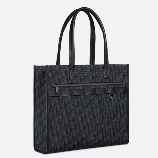 Replica Borsa tote Dior Safari Dior Oblique jacquard nera
