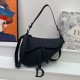 Replica Borsa Saddle Dior con tracolla in pelle di vitello ultraopaca nera
