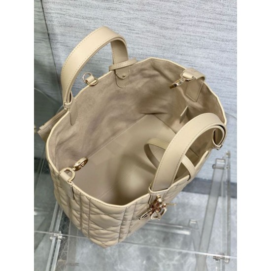Replica Borsa Dior Toujours Media In Vitello Macrocannage Beige
