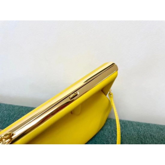 Replica Fendi Prima Borsa Piccola Borsa Fendi Nappa Gialla