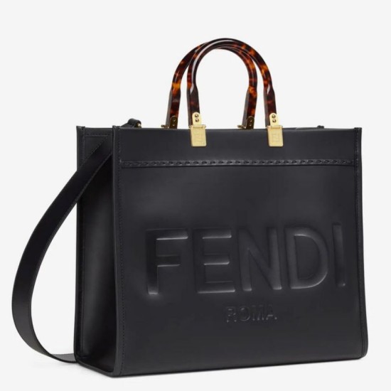 Replica Borsa shopper media Fendi Sunshine Nera
