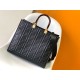 Replica Borsa shopper Fendi Sunshine piccola/media con motivo FF in rilievo 3D-Texture Nera
