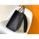 Replica Borsa shopper Fendi Sunshine piccola/media con motivo FF in rilievo 3D-Texture Nera