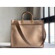 Replica Borsa shopper media Fendi Sunshine in flanella marrone
