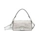 Replica Borsa Fendi Baguette Media Borchie Sfaccettate motivo FF 8BR600 Argento