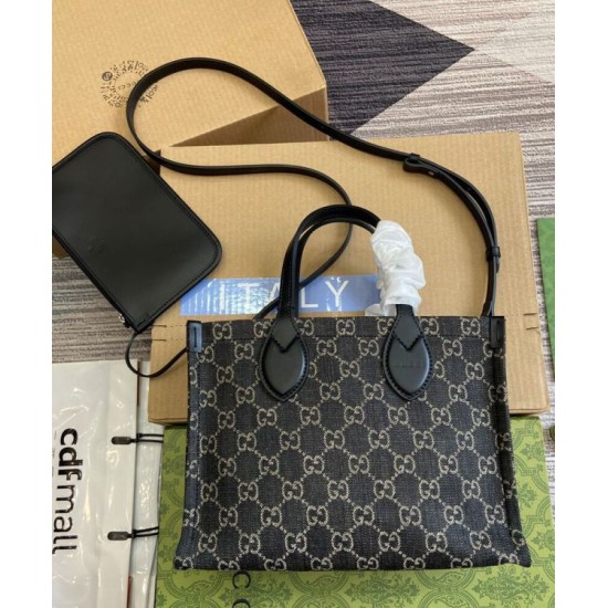 Replica Borsa tote media Gucci Ophidia GG 772183 Nera