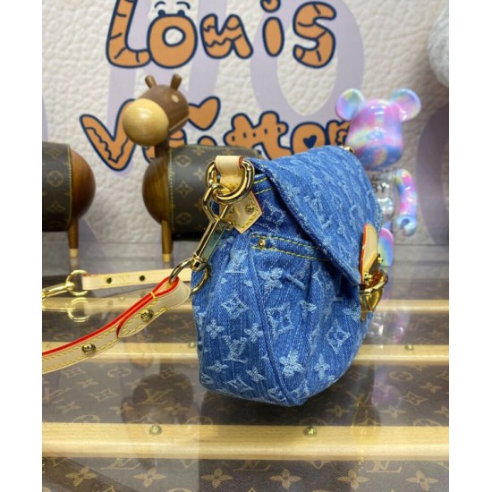 Replica Borsa hobo Louis Vuitton Sunset LV M46829 Blu