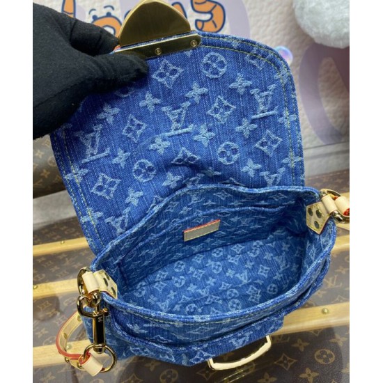 Replica Borsa hobo Louis Vuitton Sunset LV M46829 Blu