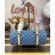 Replica Borsa Louis Vuitton Papillon LV M46830 Denim monogram blu