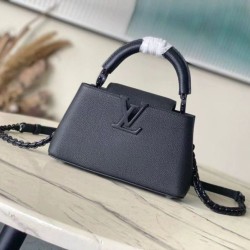 Replica Borsa mini Louis Vuitton Capucines East-West M23955 Nera