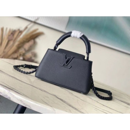 Replica Borsa mini Louis Vuitton Capucines East-West M23955 Nera Replica Borsa mini Louis Vuitton Capucines East-West M23955 Nera