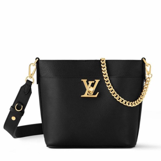 Replica Borsa Louis Vuitton con lucchetto e passeggio M24006 Granulata nera Replica Borsa Louis Vuitton con lucchetto e passeggio M24006 Granulata nera