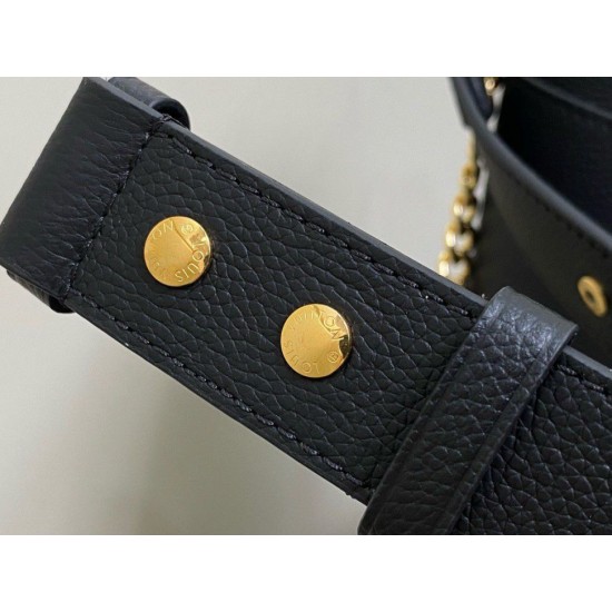 Replica Borsa Louis Vuitton con lucchetto e passeggio M24006 Granulata nera Replica Borsa Louis Vuitton con lucchetto e passeggio M24006 Granulata nera