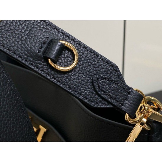 Replica Borsa Louis Vuitton con lucchetto e passeggio M24006 Granulata nera Replica Borsa Louis Vuitton con lucchetto e passeggio M24006 Granulata nera