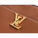 Replica Borsa Louis Vuitton con lucchetto e passeggio M24165 Marrone granulato