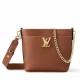 Replica Borsa Louis Vuitton con lucchetto e passeggio M24165 Marrone granulato